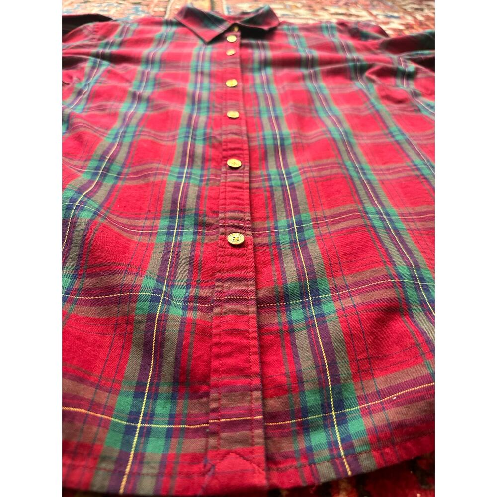 Chaps Ralph Lauren Women’s Button Down Holiday Plaid Shirt Size 3XL - Picture 6 of 7